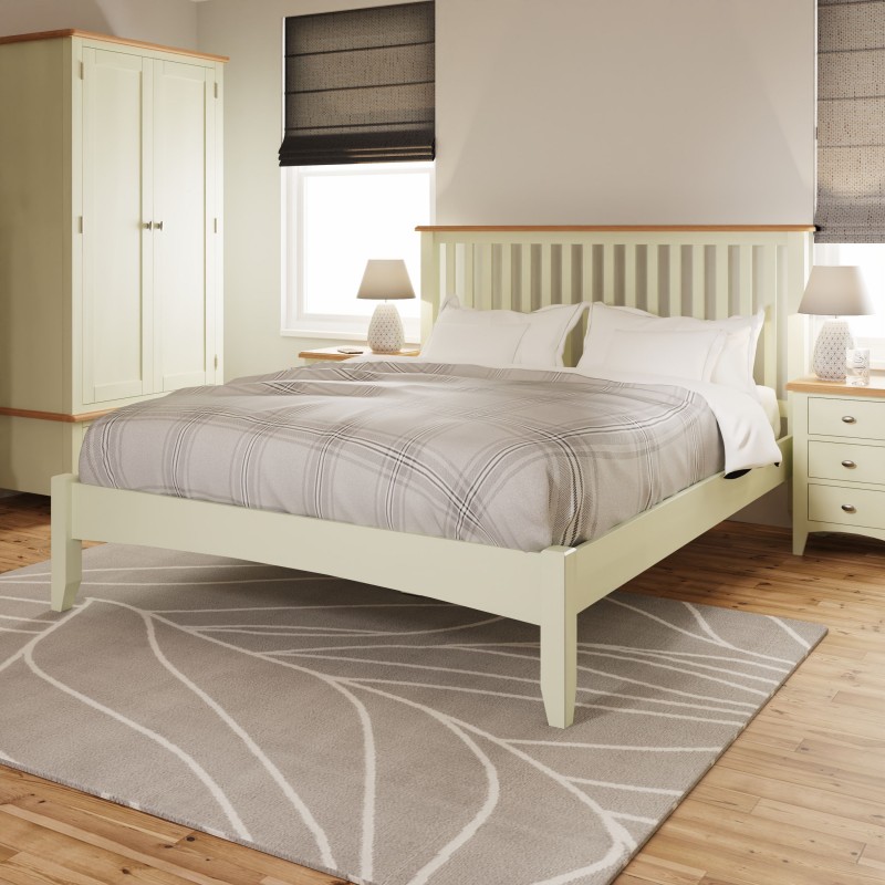 DC GA King-size Bed Frame Pure White/Light Oak